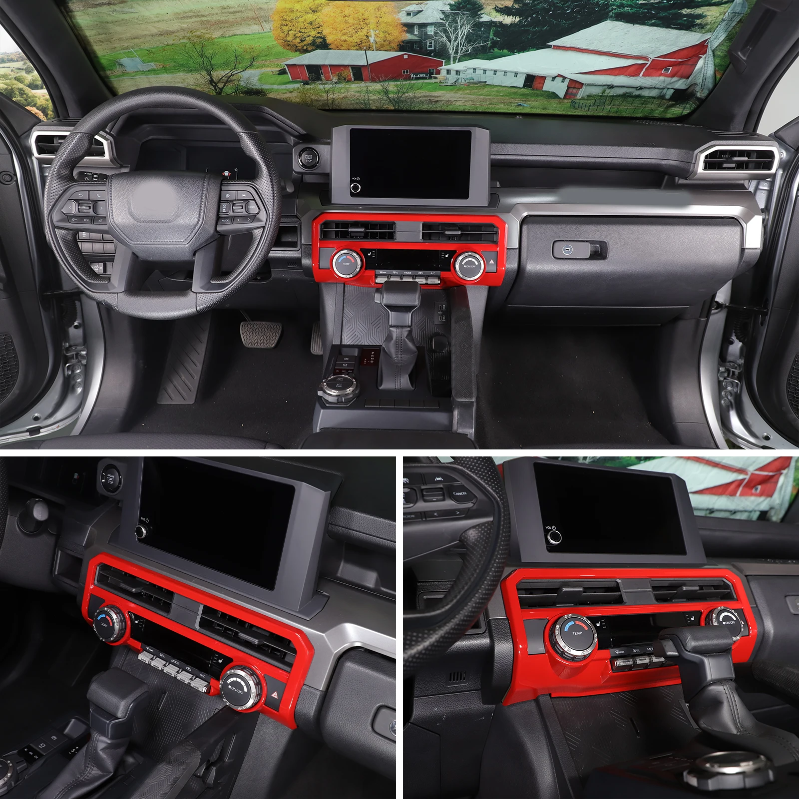 

Air Conditioning Control Panel Trim Cover For Toyota Tacoma 2024 2025 ABS Material Carbon Look Interior Upgrade Car Accessories