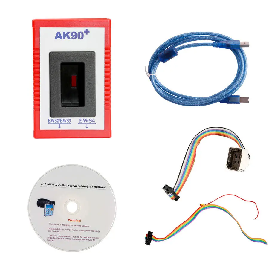 2024 AK90+ OBD2 Key Programmer For BMW Car Key Programming Tool Support EWS/CAS From 1995-2009 Identify Keys