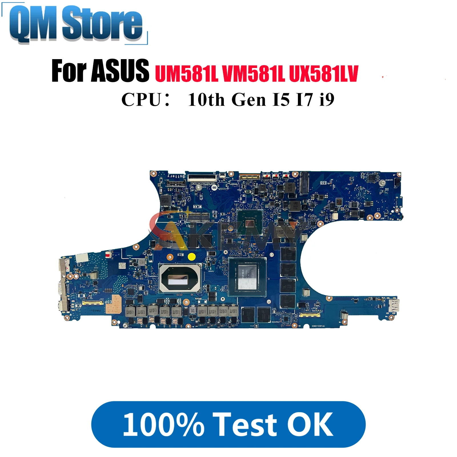

UX581LV Laptop Motherboard For ASUS ZenBook UX581LU UM581L UX581LV UX581 UX581LS VM581L Notebook Mainboard With I5 I7 i9 CPU stk