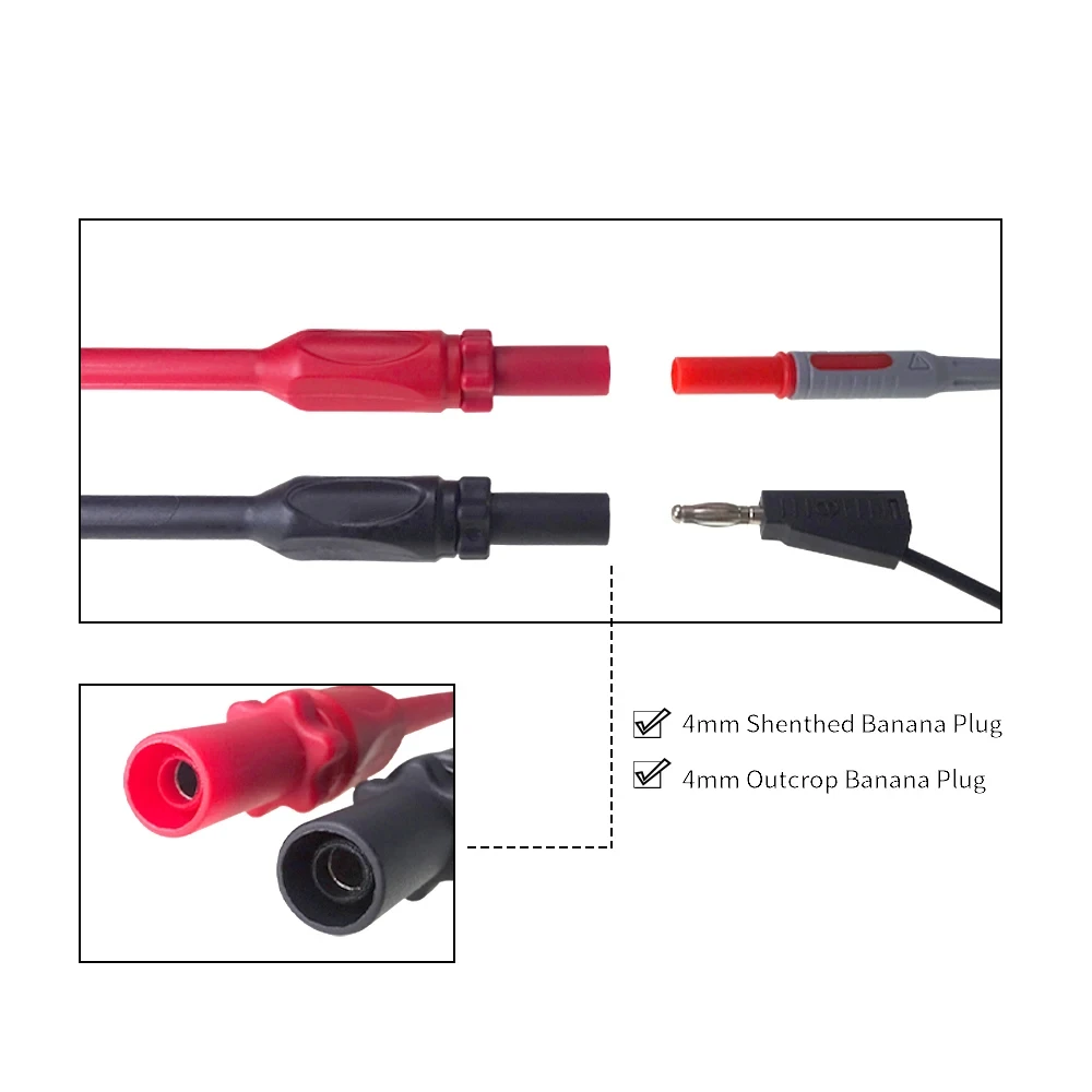 Cleqee P1033B Automotive-Multimeter-Prüfleitungskit mit Drahtdurchdringungs-Sonden, 4mm Bananenstecker-Prüfleitungen und Prüfspitzen – Detail 1