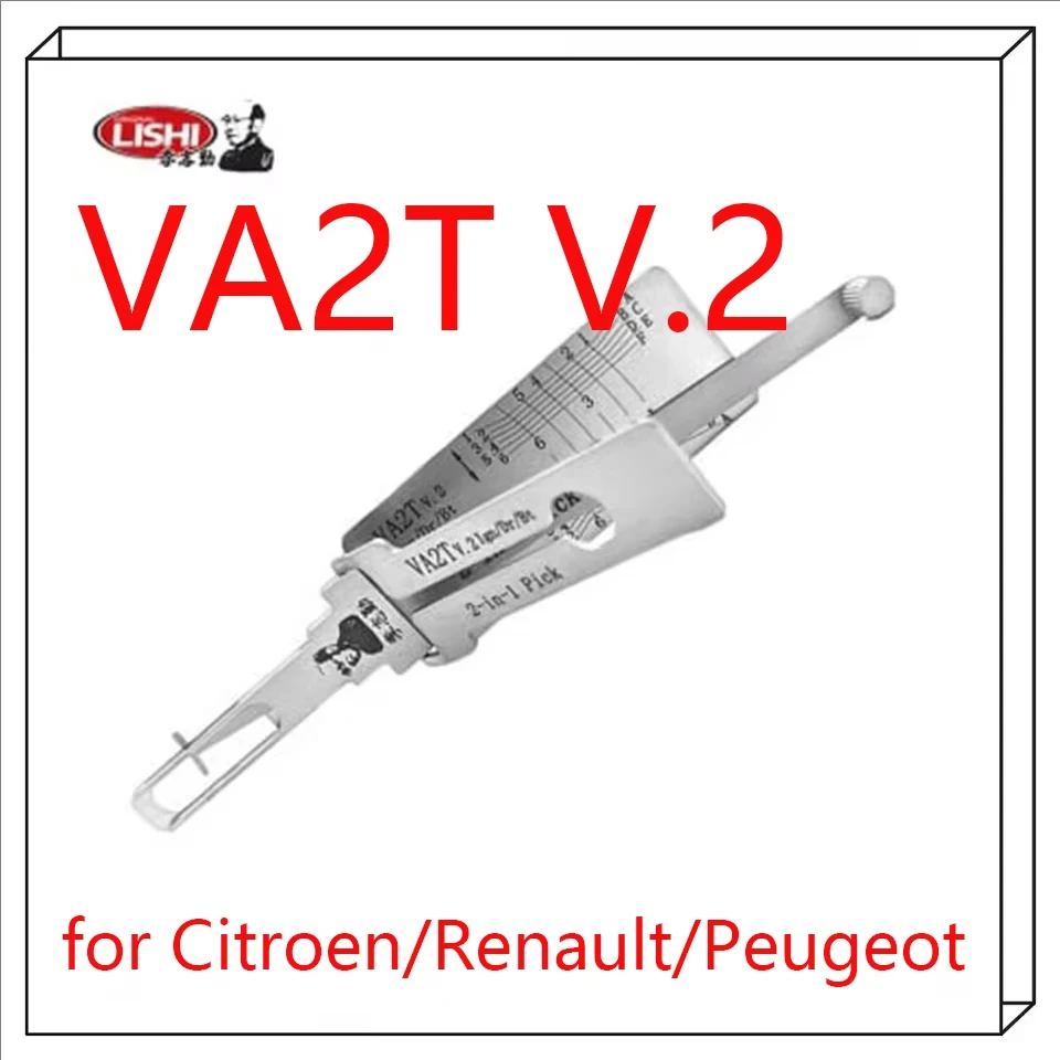 Für Citroen/Renault/Peugeot VA2T Lishi 2-in-1 SCHLOSSERWERKZEUG Pick/Decoder – Detail 1