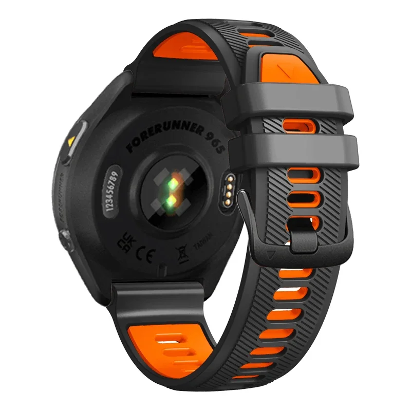 Pulseira de relógio de silicone para garmin forerunner 965 955 solar 945 935 745 acessórios substituição pulseira cinto 22mm