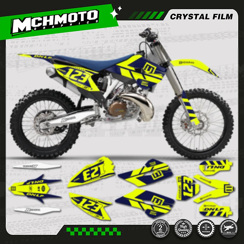 

MCHMFG MOTOR Motorfiets Grafische Decals Stickers Kits for Husqvarna TC FC 2014 2015 TE FE 2014 -2016 125 250 300 350 450 004