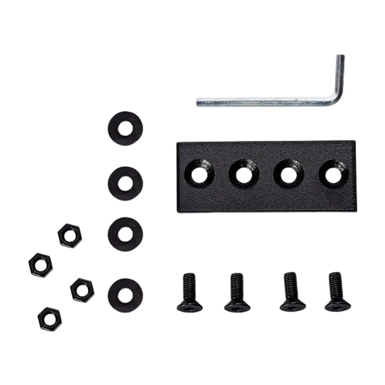 Sliding Barn Door Kit, Track Connector Plate with Screws, Durable Black Metal Heavy Duty Tools