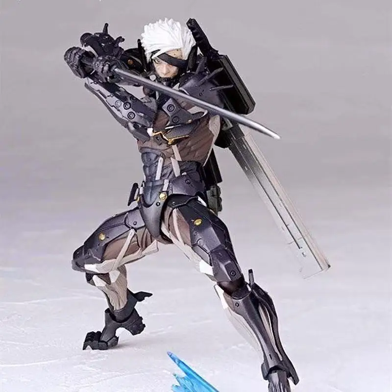 Kaiyodo The Ocedo Yamaguchi 140 Ex Metal Gear Action Figure Mgs Raiden Metal Gear Rising Rising Thunder Hand Gift Doll Toy