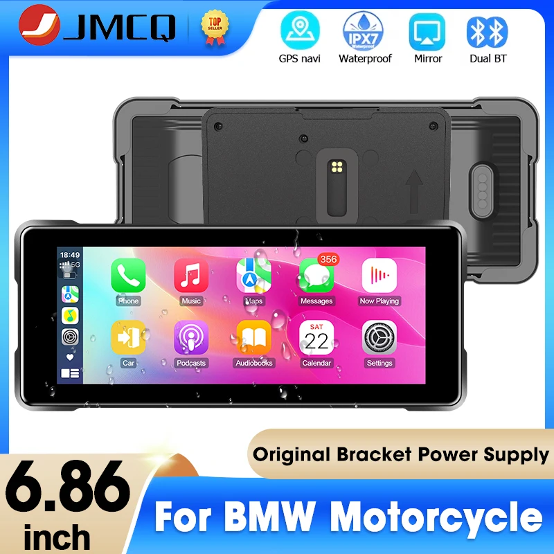 

6.86" Motorcycle Navigation For BMW Wireless CarPlay Android Auto IPX7 Waterproof Monitor For BMW R1200GS R1250GS ADV S1000XR