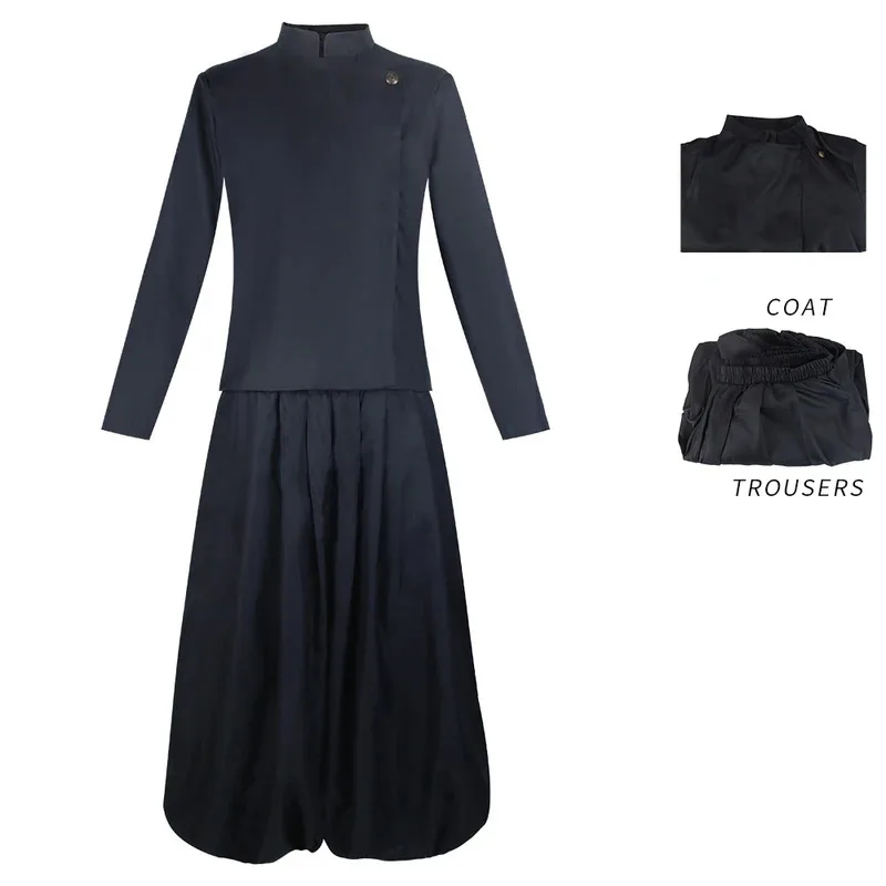 Geto Suguru Costume Cosplay Parrucca Blu scuro Anime Stagione 2 Scuola Set completo Uniforme Alta Halloween Per uomo Donna Accessori kn.7