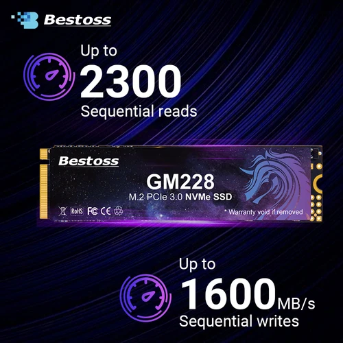 Bestoss SSD M2 NVMe Gen3 512GB 256GB 1TB 2TB SSD M.2 2280 PCIe 3,0 disco duro unidad interna de estado sólido para ordenador portátil de escritorio