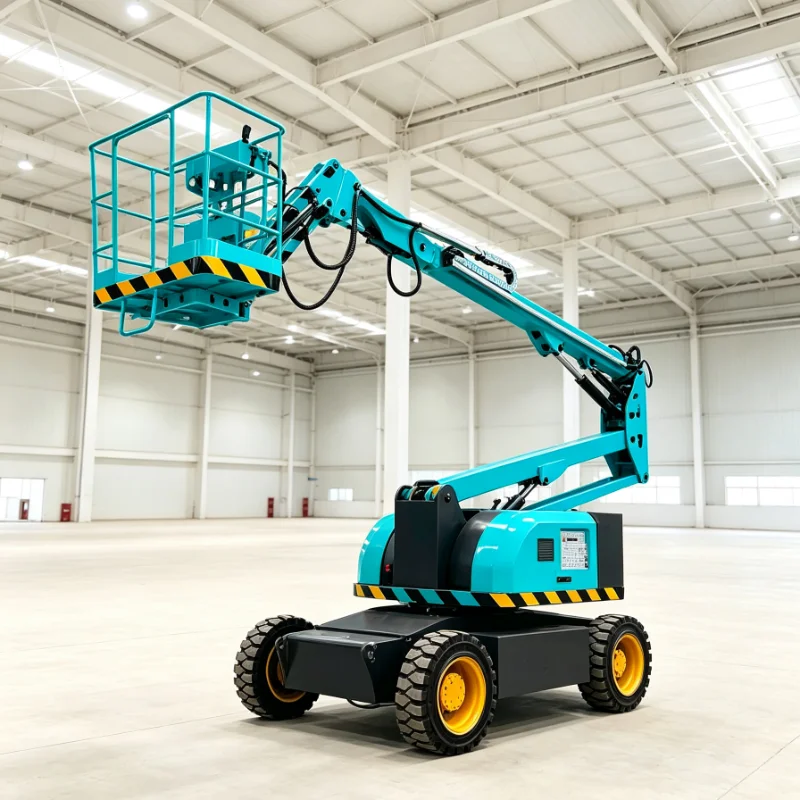 Customized Knuckle Boom Lift 200kg Capacity Electric Driven Aerial Platform For Construction Site Operation