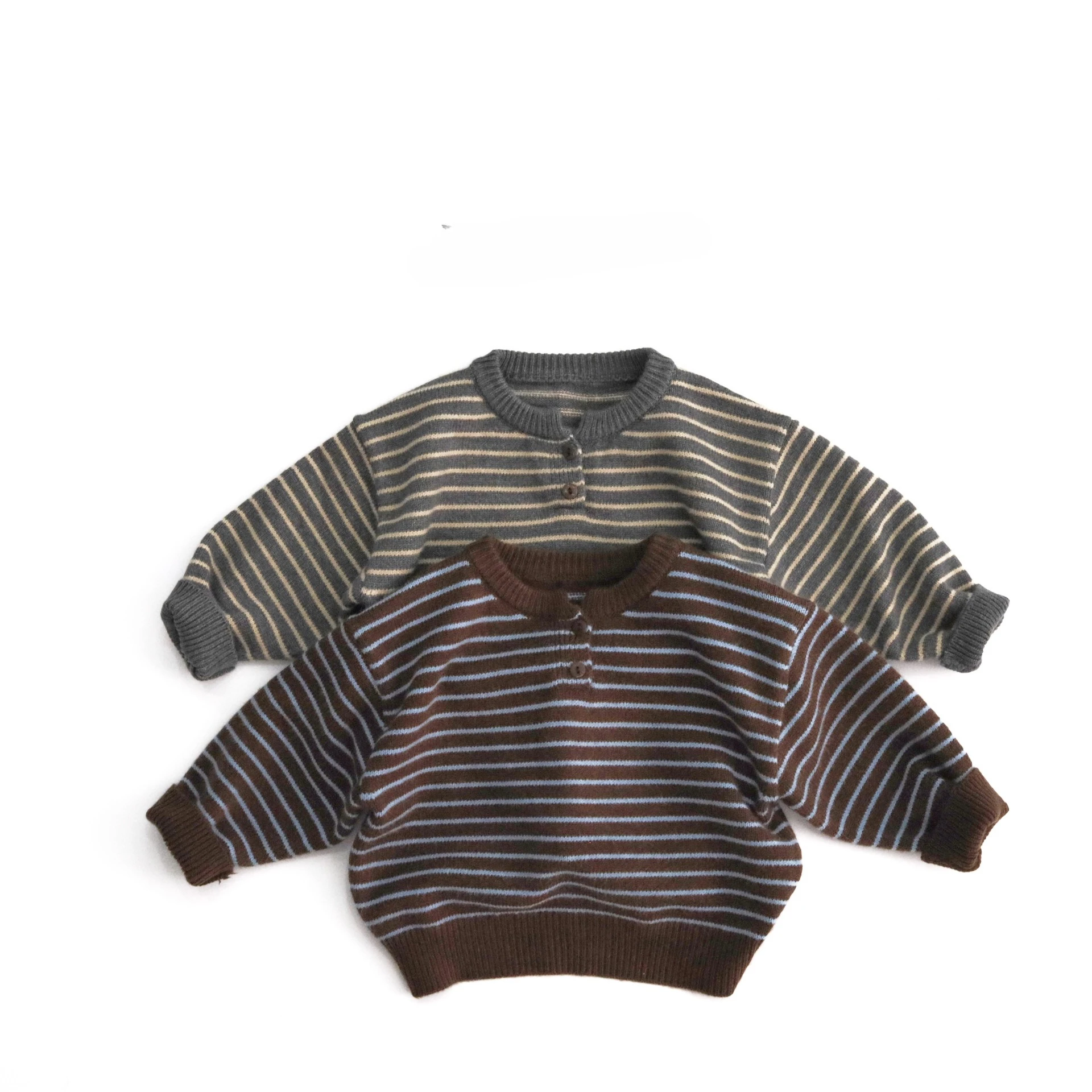 LILIGIRL الأطفال سترة الكلاسيكية المشارب القمم جديد الصبي محبوك بلوفر مخطط سترة الترفيه القمم الخريف والشتاء