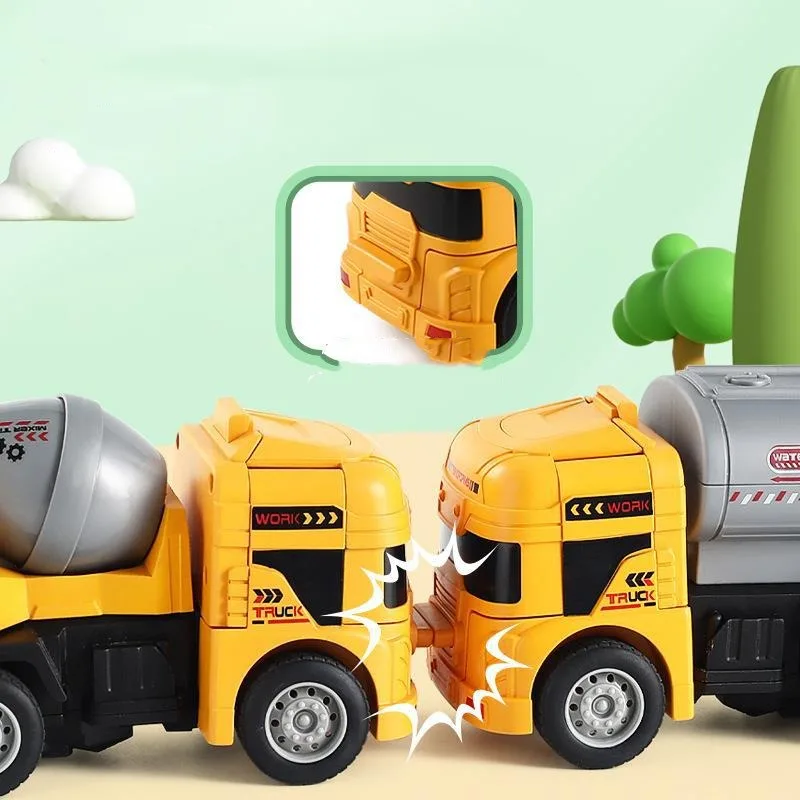 

Children Engineering Vehicle Toy Inertia Collision Deformation Car Excavator Truck Mixer Toys Kids Puzzle Toy Car Boys Gifts