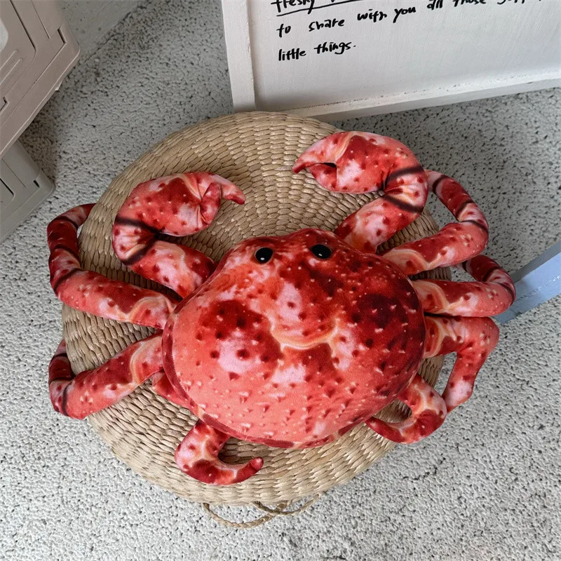 

Super Cool Simulation Crab Plush Toys Soft Stuffed 3D Printing Crawling Crab Pendant Doll Funny Kids Game Props Pretty Decor