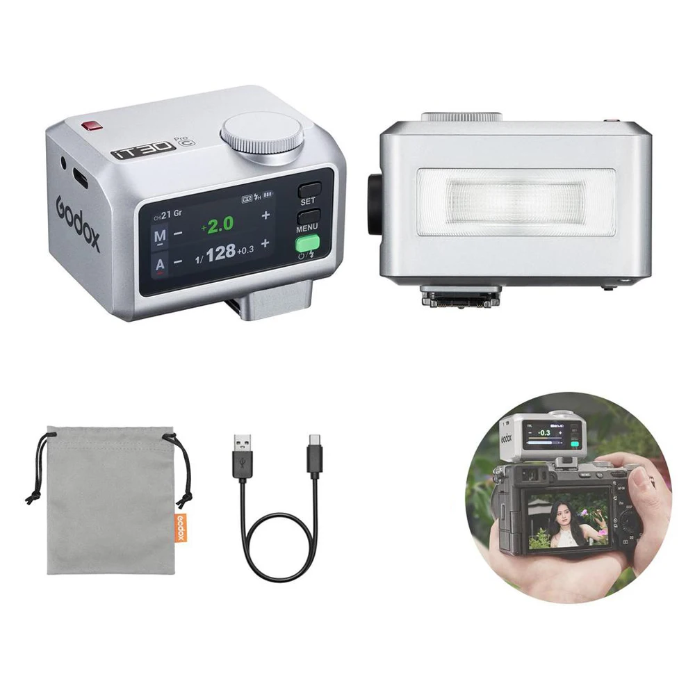 Godox iT30Pro iT30 Pro C/N/S/F Карманная вспышка с сенсорным экраном TTL 2,4G Беспроводная вспышка для камеры Canon Sony Nikon Olympus Fujifilm