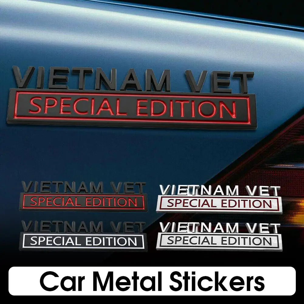

Vietnam Vet Special Edition Car Emblem, 3D Raised Metal Decal Badge, Veteran Sticker For SUV, Truck, Motorcycle, Laptop