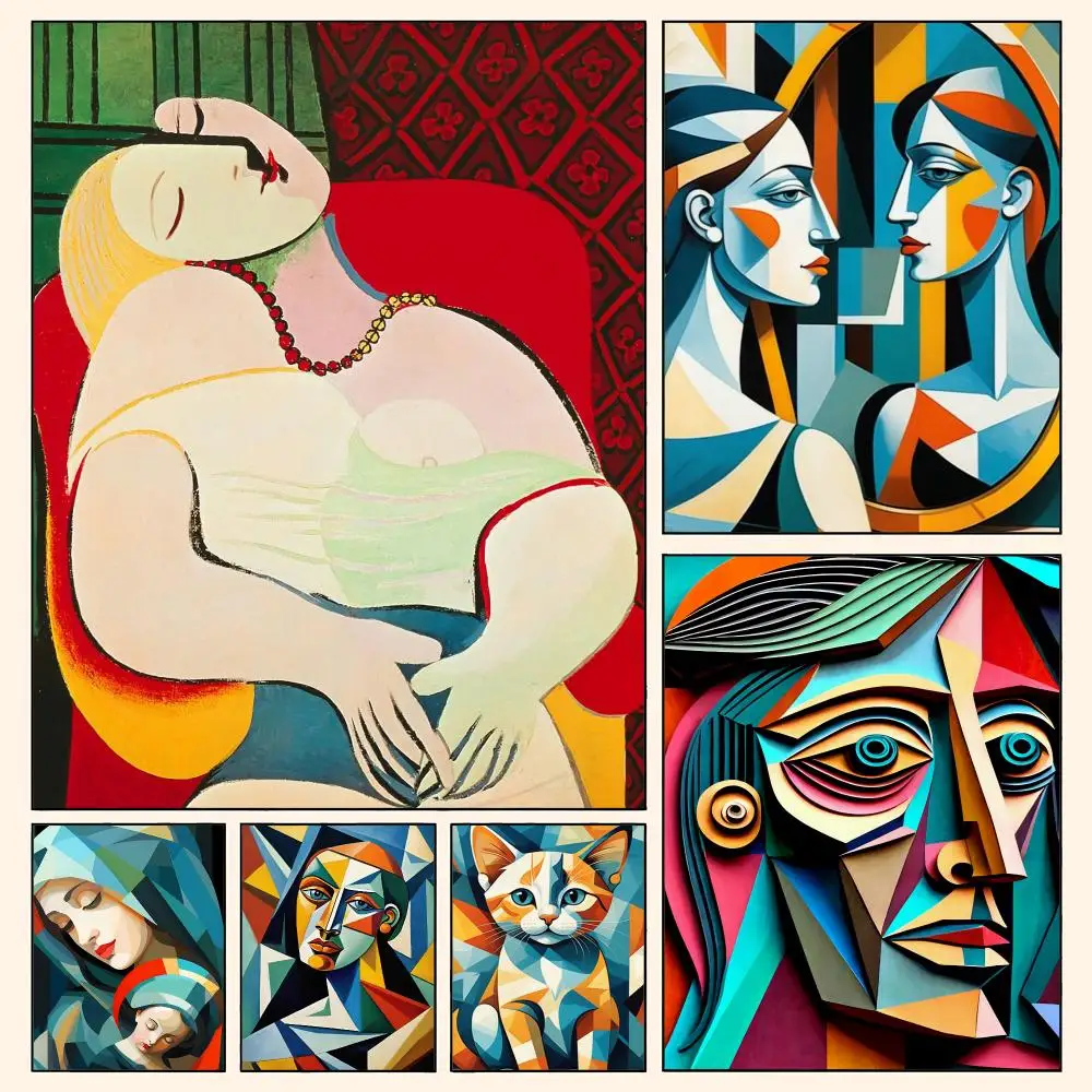 Picasso Poster Waterproof HD Modern Peel And Stick Wall Decor Living Room Dorm Garage