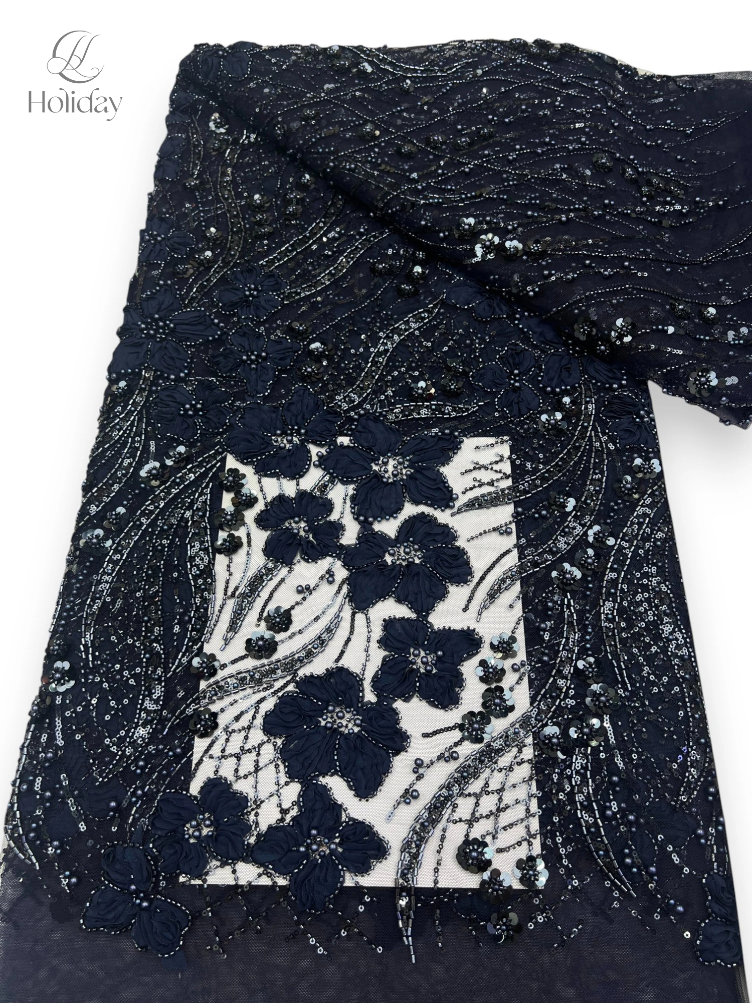 

Новейшие высококачественные цветочные кружевные ткани, 3D вышитые бусины, ткань для вечеринки, свадебные кружевные швейные материалы, цветная тюлевая ткань