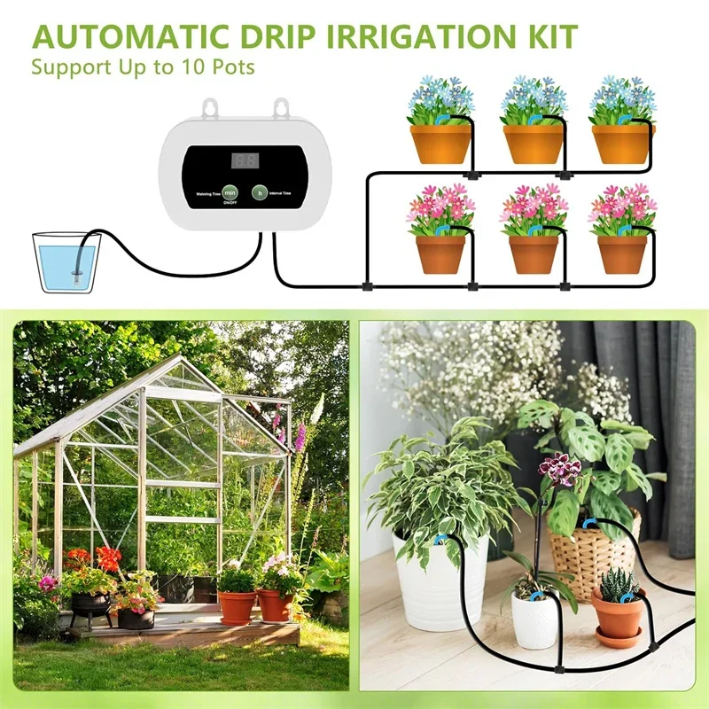 DIY solar irrigation, automatic watering system for garden balcony greenhouse potted plant automatic drip irrigation system