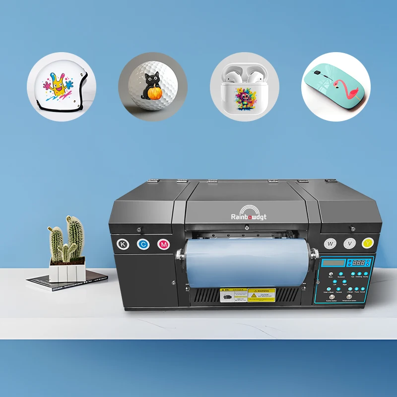 Rainbow A3 UV DTF Printer UV  Label Printing Machine UV Direct-To-Film Roll-to-roll Printer