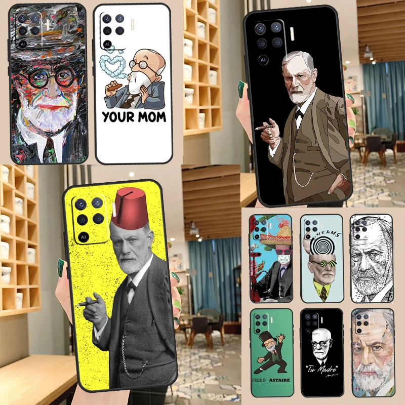 Sigmund Freud founder of psychoanalysis Case For OPPO A74 A94 A54 A15 A3S A5S A1K A52 A72 A83 A91 A93 A53S A5 A9 A31 A53 Cover