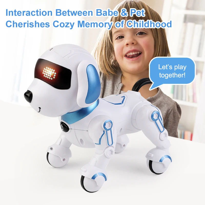 Robot Puppy , Intelligent Remote Control  Electronic Stem Programming Interaction Early Learning, Child Toy Gift