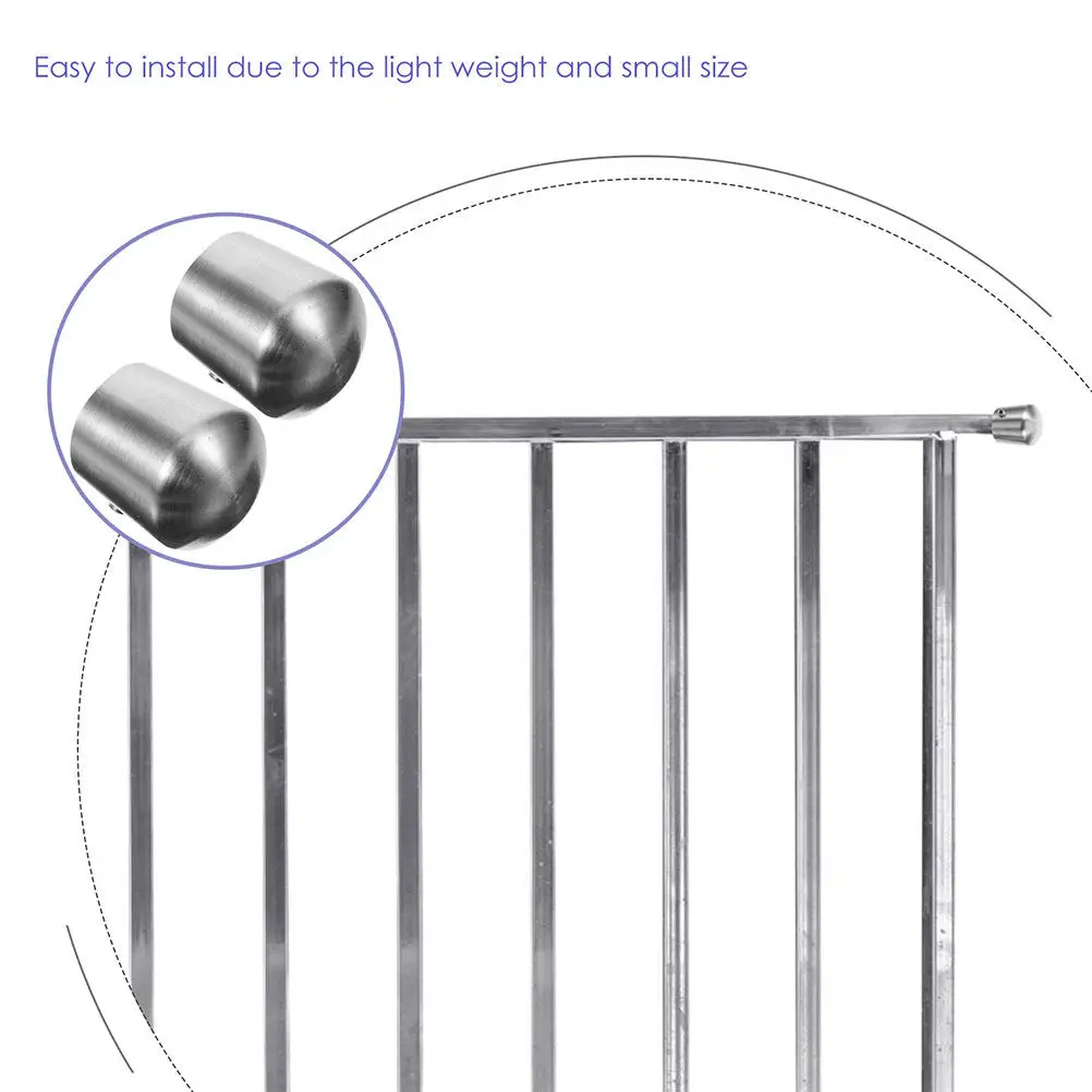 2Pcs Handrail End Caps Stainless Steel Grab Bar End Covers Decorative Protective Tube Plug Hardware Accessories