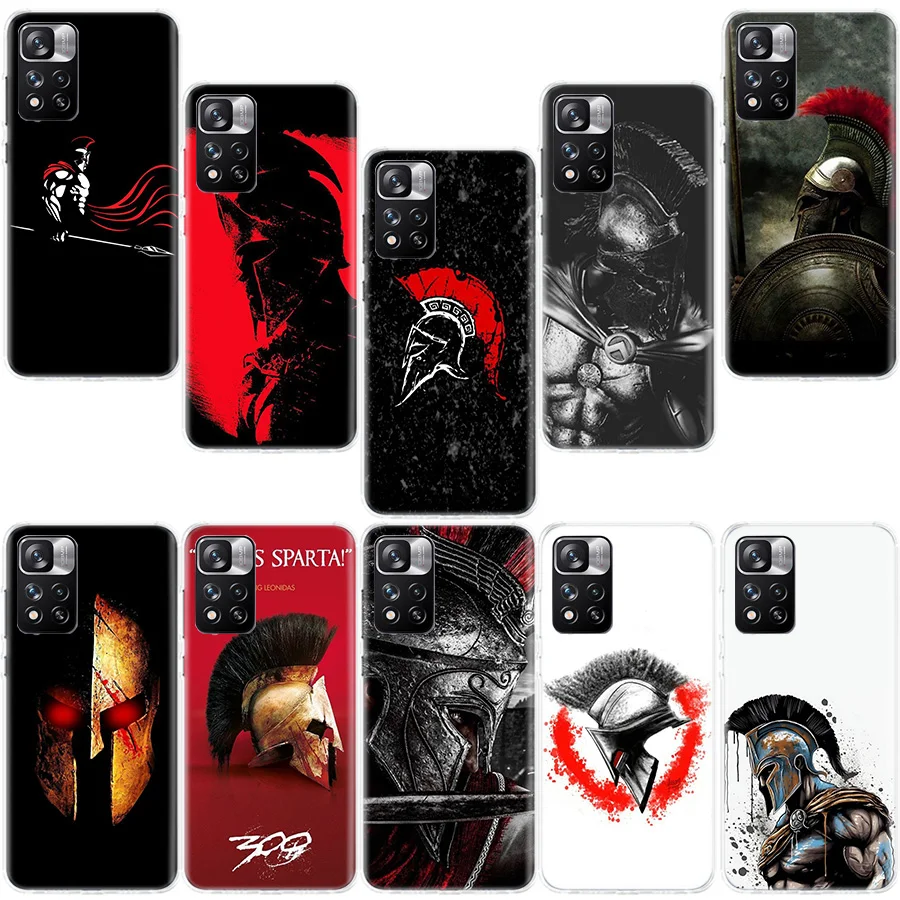 Spartan Phone Case For Xiaomi Redmi Note 13 Pro Plus 5G Cover 12 12C 9 9T 9C 10 10C 8 7 6 10A 9A  K70 K60 Pro 8A 7A 6A Coque Cap