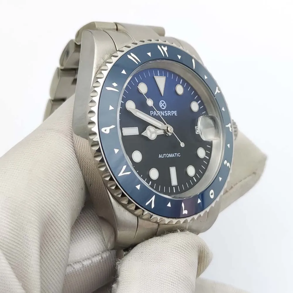Мужские стильные водонепроницаемые часы из нержавеющей стали, сапфировые часы с автоподзаводом NH35, 40 мм, 100 м, новые деловые часы