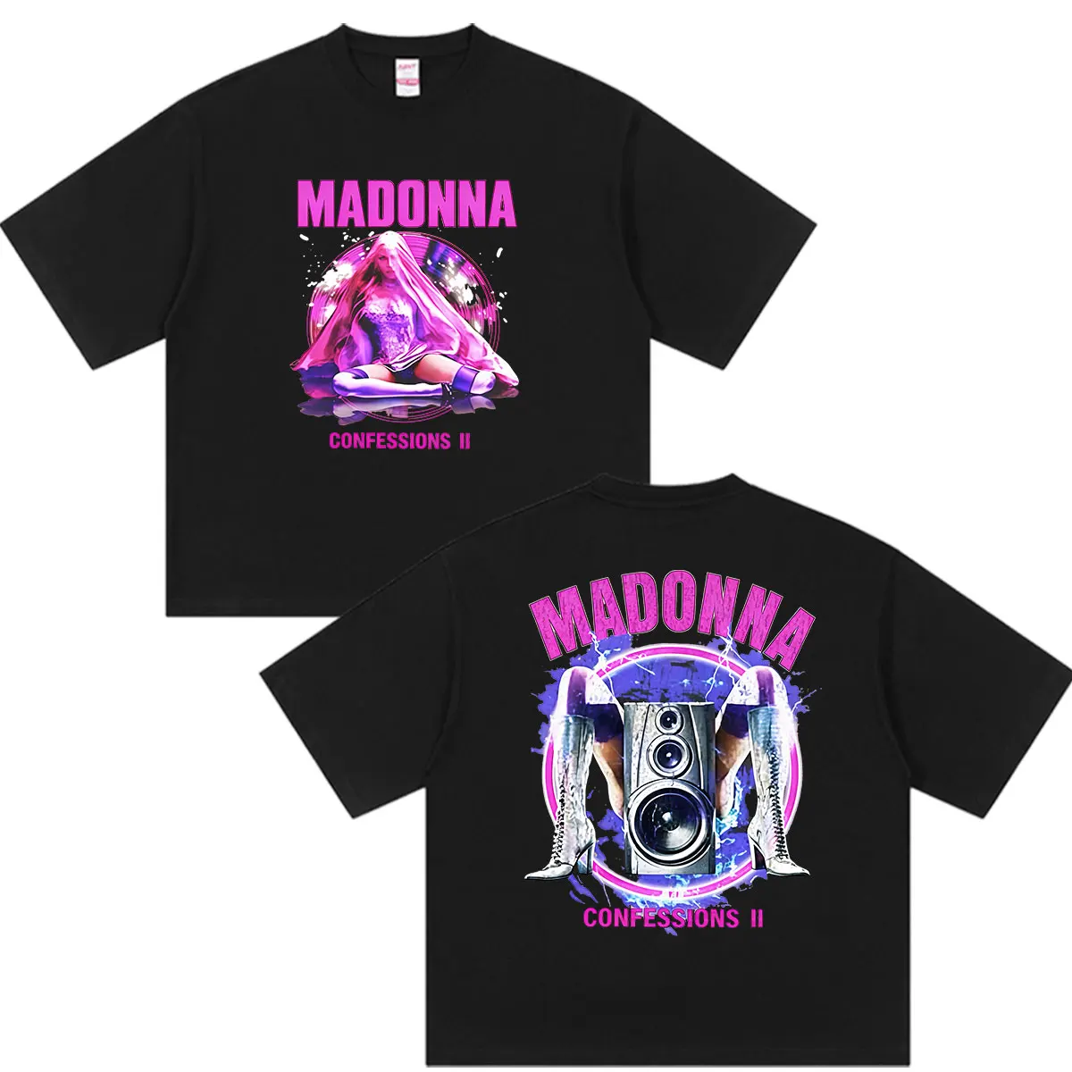 Madonna Confessions II Album 2026 Graphic T Shirts Men Women's Fashion Aesthetic Vintage Cotton Short Sleeve T-shirt Streetwear