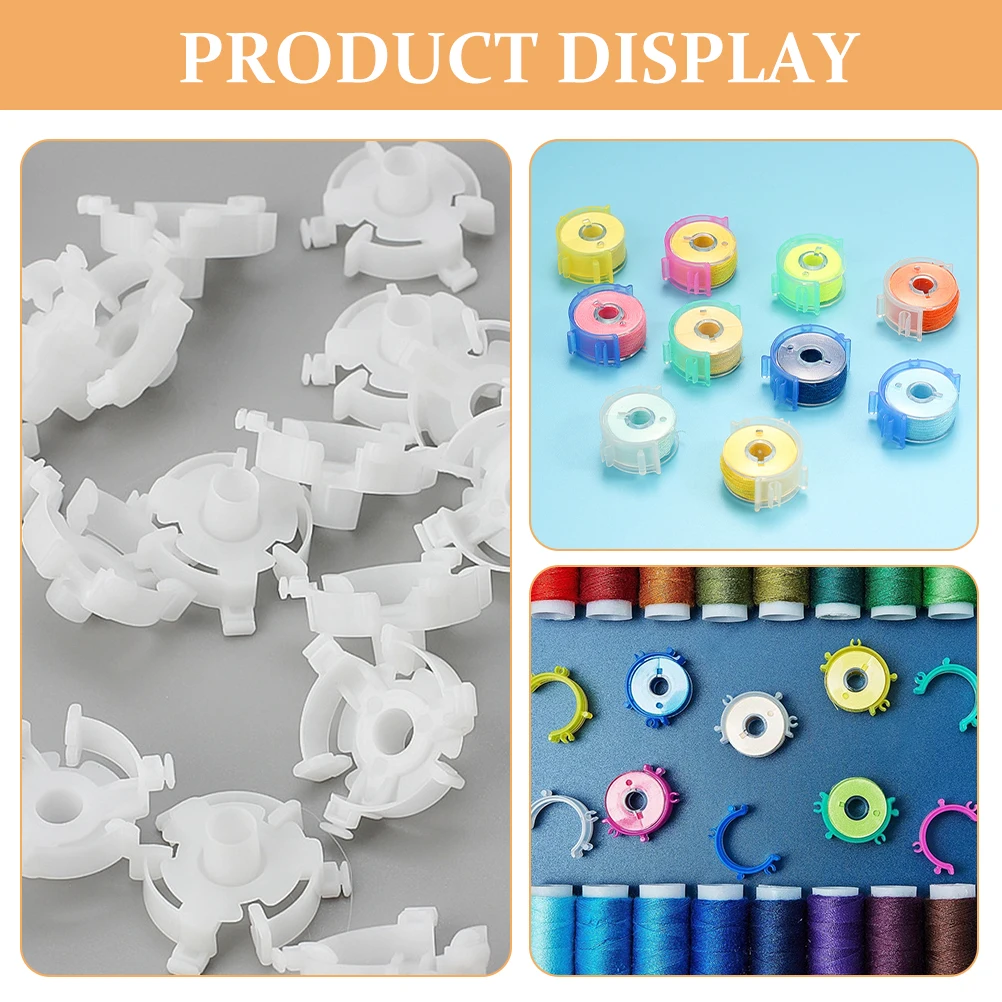 

Sewing Bobbin Clips Reel Parts Plastic Clamps Household Tool Various Colors Easy Use Thread ganizer Beginner Gift