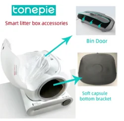 Tonepie Automatic Cat Litter Box Accessories Litter Baffle Sand Barrier Bin Door Pad Smart Cat Litter Tray Accessori