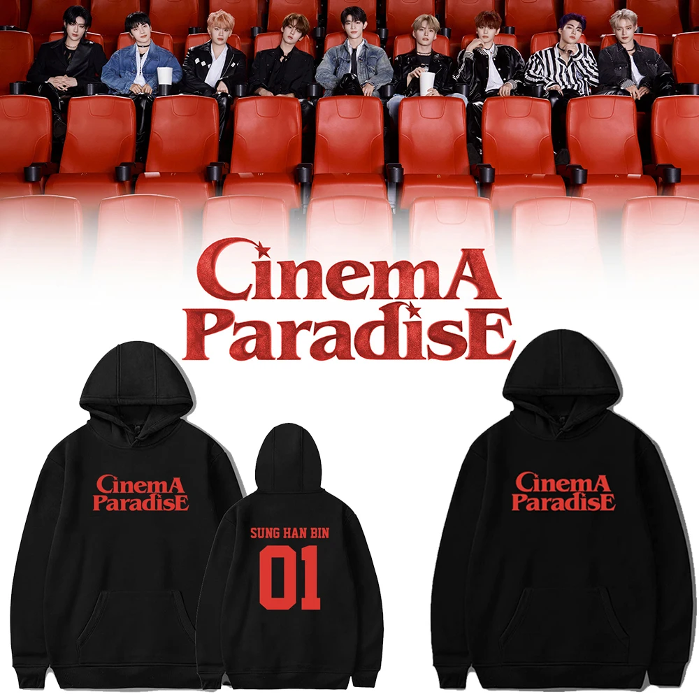 Kpop ZB1 Hoodies The 4th Mini Album CINEMA PARADISE ZEROBASEONE Pullovers Tops Clothes with Hat