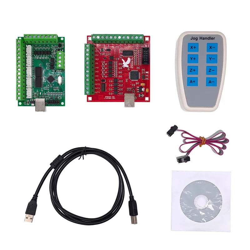 1Set 4 Axis / 5 Axis MACH3 Manual Controller CNC Interface Driver Board Electronic Handwheel CNC Handle Pulse Generator