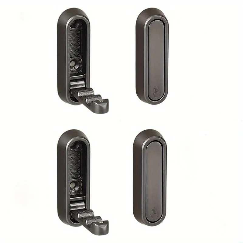 

4pcs Foldable Wall Hooks Gold Folding Coat Hooks Zinc Alloy Wall Hangers for Hanging Backpack Keys Hat Towel Robe Coat Hat Bags