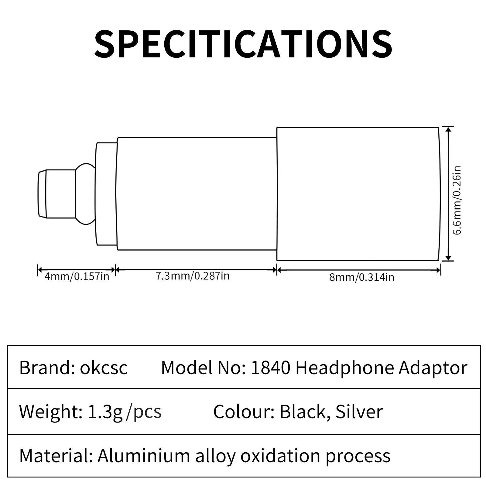 OKCSC SHURE1840 «папа» на 0,78 мм 2-контактный разъем-адаптер для наушников для SHURE SRH1440 SRH1840 SRH1540 преобразователь наушников