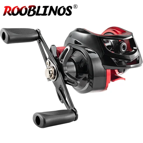 Rooblinos BR 베이트 캐스팅 낚시 릴, 최대 드래그 8kg, 초경량 캐스팅 릴, 배스 파이크 낚시 태클용
