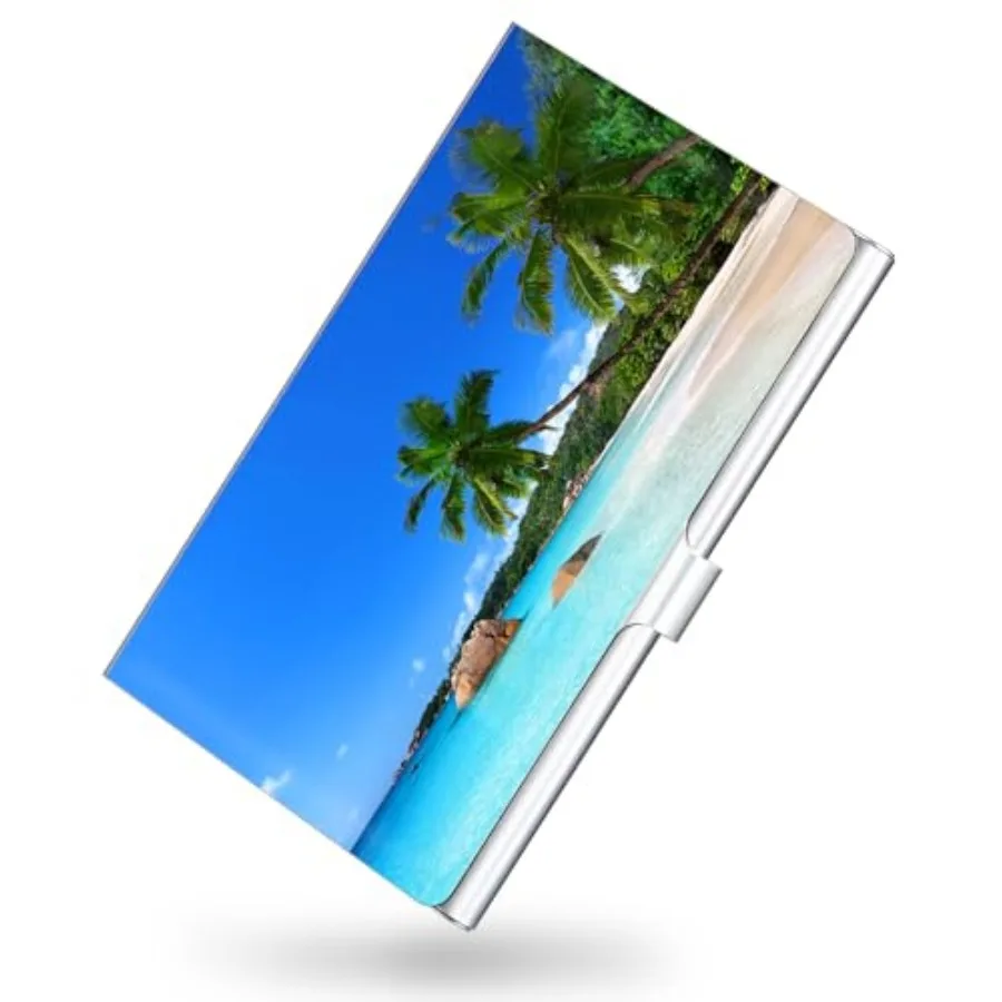 

Business Card Holder Color Printing Men's and Women's Business Card Case Ultra-thin Metal Business Card Organizer Carry-on Pock