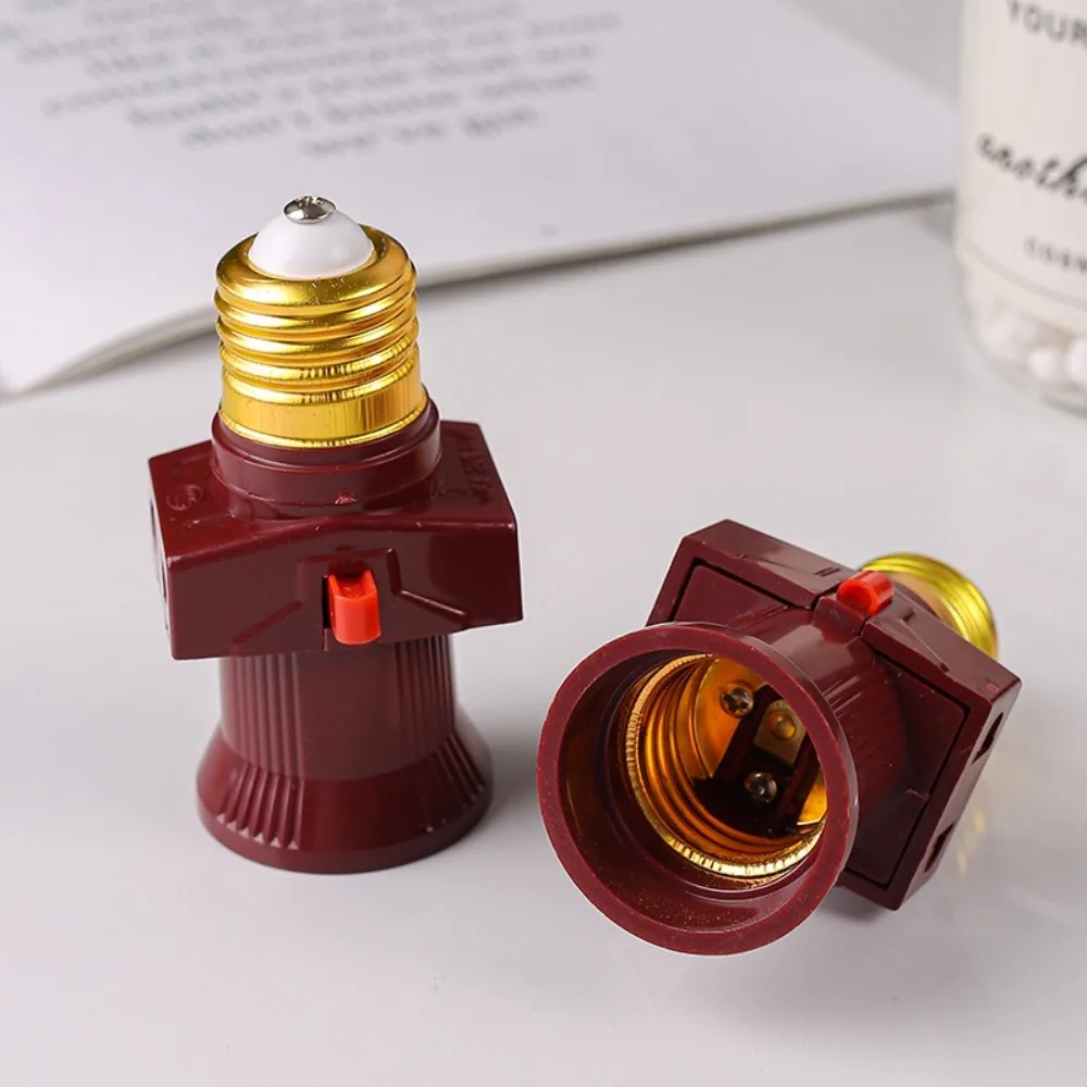 2Pcs/set Plastic E27 Lights Bulb Socket With Switch Socket Conversion Light Bulb Holder 111V- 240V Industrial Lamp Accessories