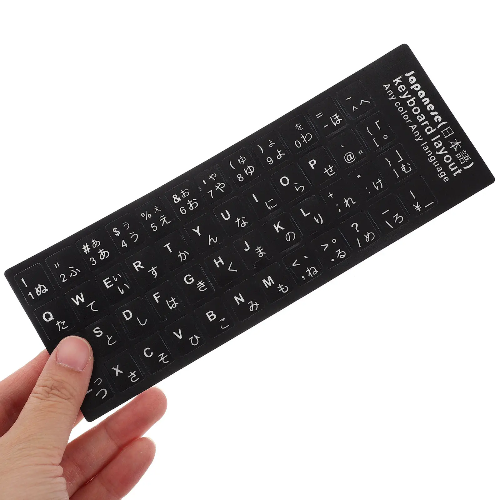 6Sheets Waterproof Keyboard Stickers Long-Lasting Japanese Language Letter Replacement Keyboard Decals Laptop Computer