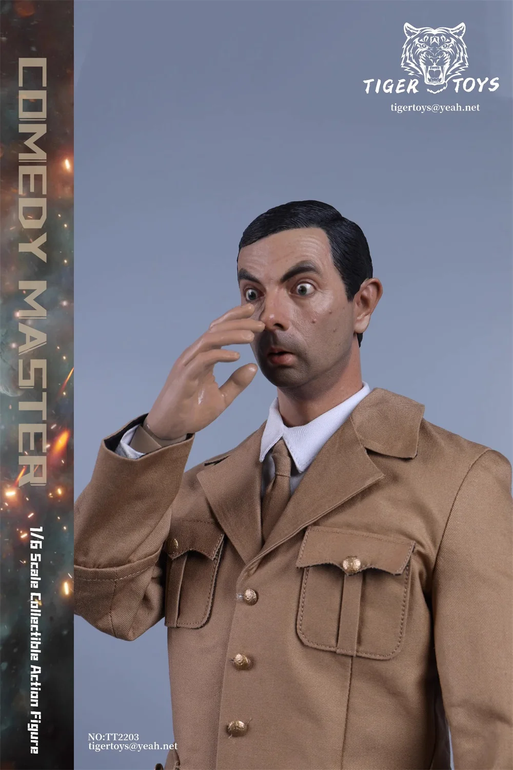 TIGERTOYS-figura de acción más divertida, maestro de cómics MR. Bean, juego completo, movible, regalo para Fans, 1/6, TT2203