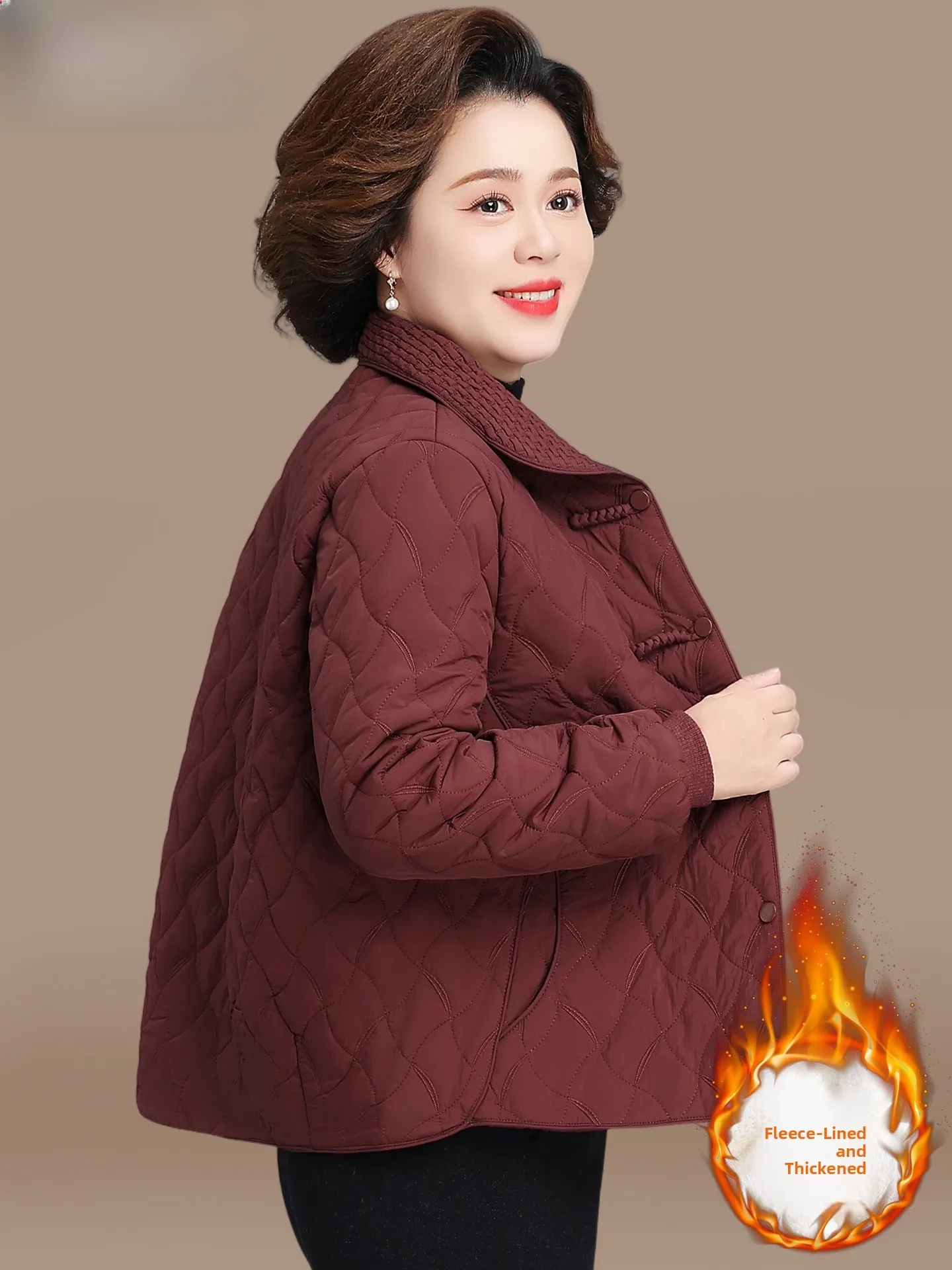 

Утепленная хлопковая куртка для женщин: модная зимняя одежда, короткое теплое пушистое пальто для женщин среднего и старшего возраста