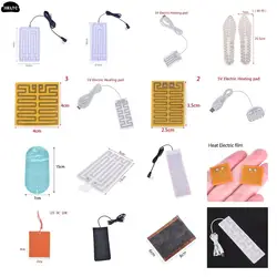 USB 5-12V Heating Heater Pad Massage For Warming Body Foot Winter Portable Warm Plate For Mouse Pad Shoes Golves Health Care