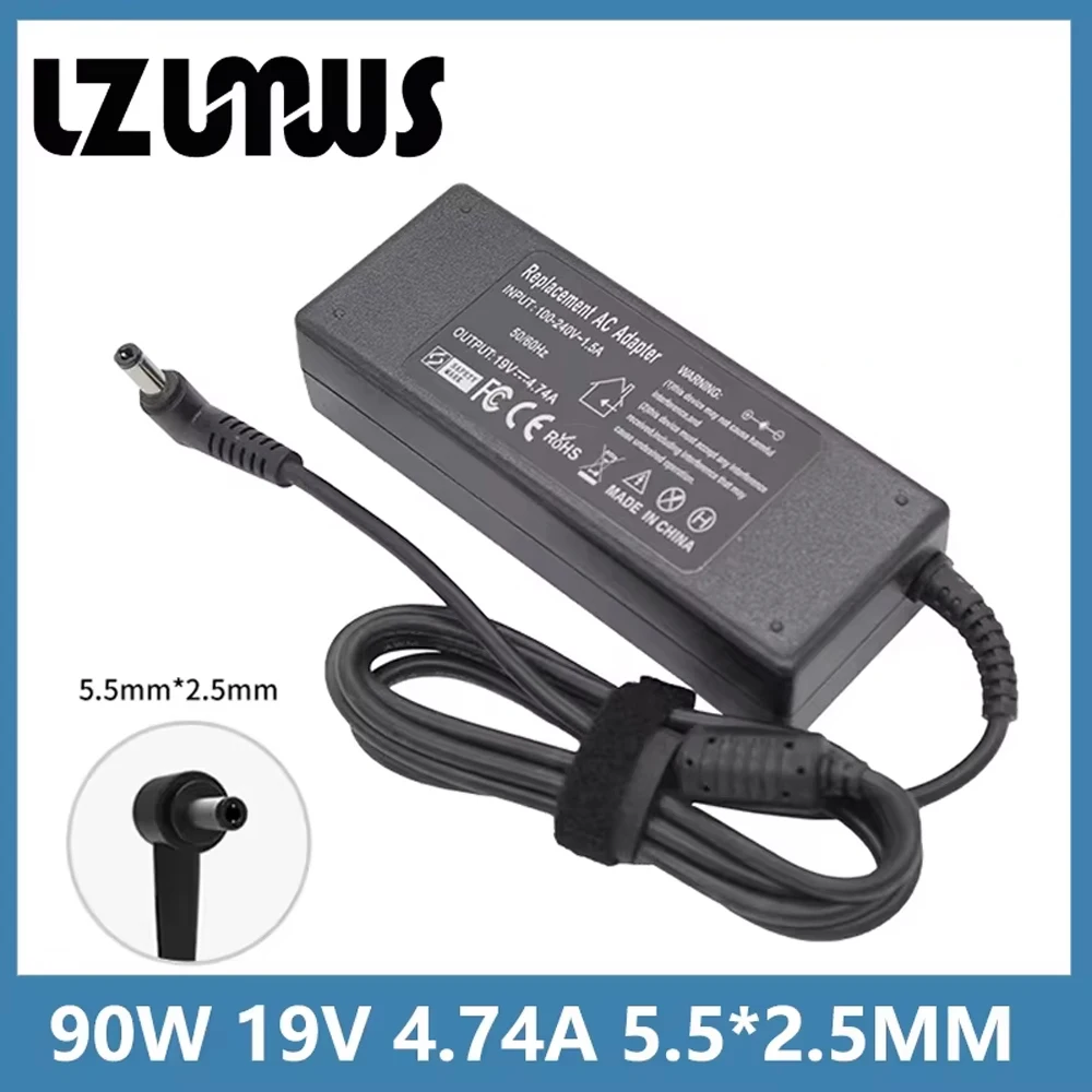 19V 4.74A 90W Laptop Charger Power Adapter For ASUS Toshiba Lenovo Adapter X53E K55N K52F K53S K53SV A53E N56VJ K53E  K55A