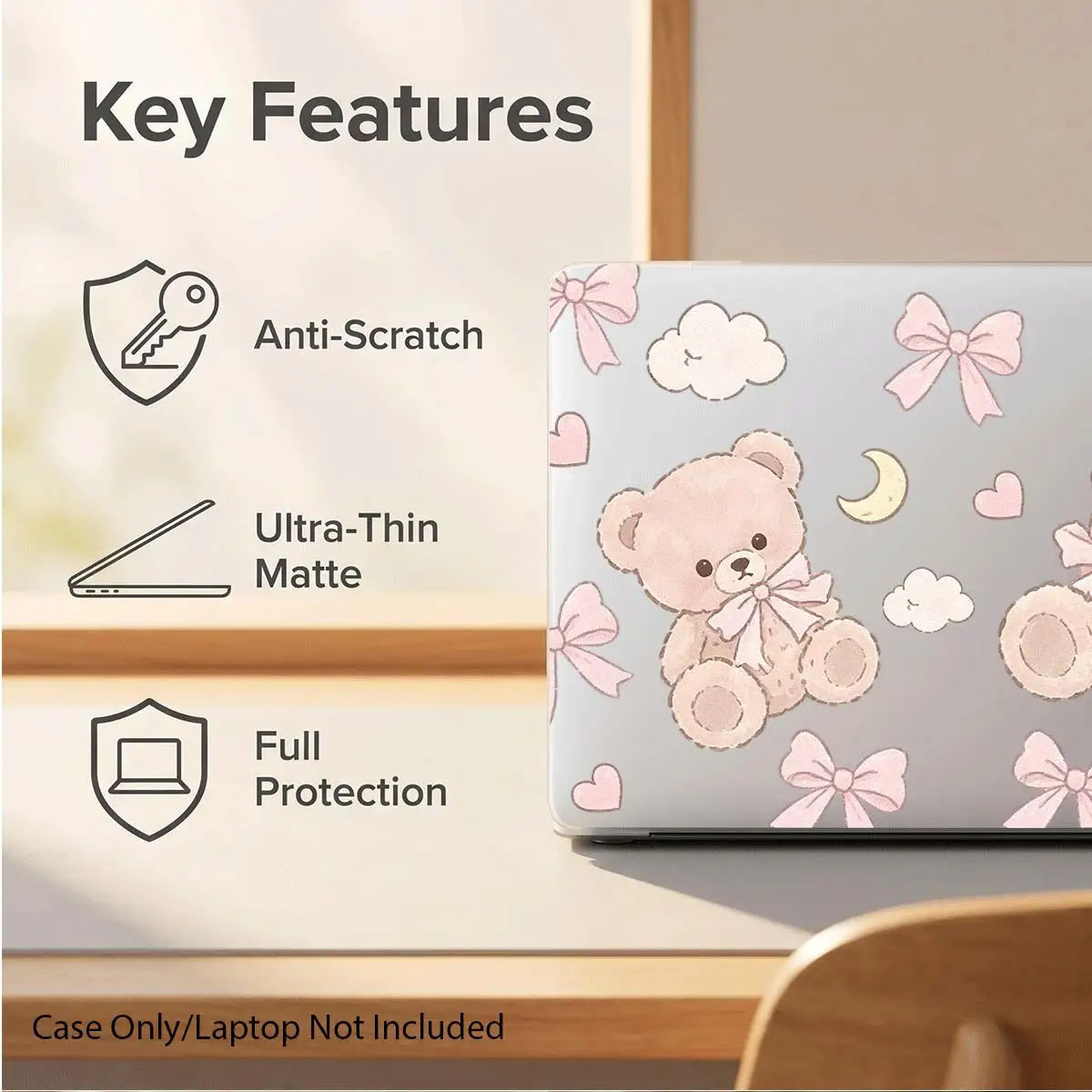 Case for MacBook,compatible with 13 Neo/13.3 Air/13.3 Pro/13.6Air/14.2 Pro/15Air/16.534Pro