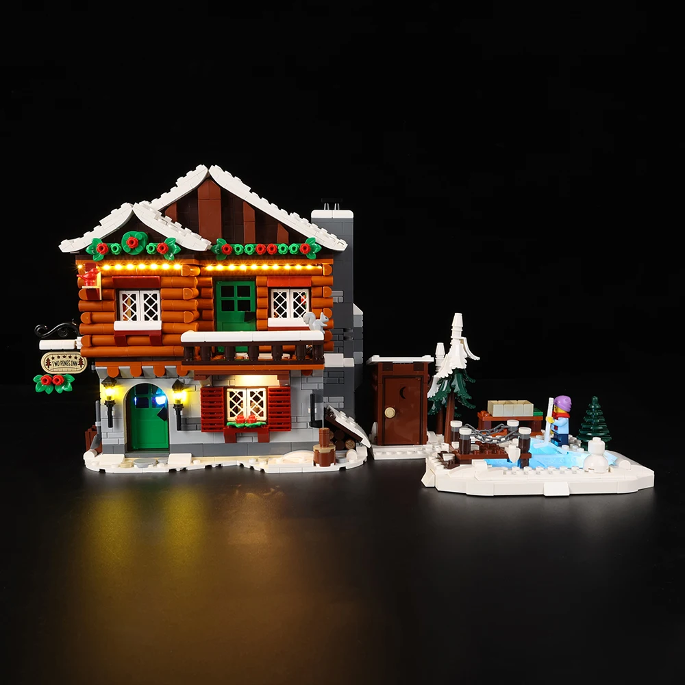 LED Light Kit For 10325 Winter Alpine Lodge Blocks Model  (Not Included Building Blocks)