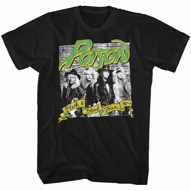 

Poison Flesh Blood Banner Black Adult T-Shirt