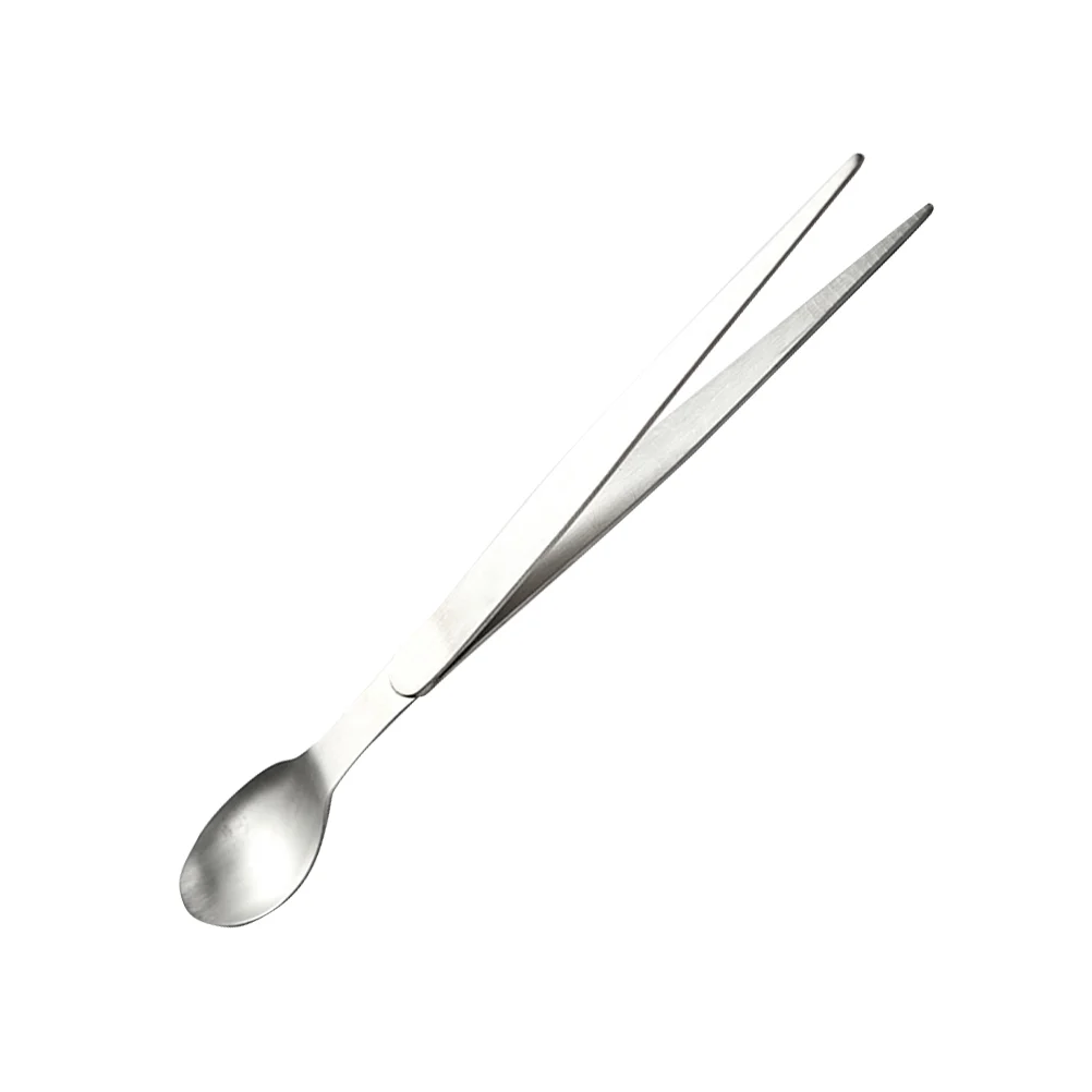 

Stainless Steel Flavor Test Spoon Taste Chefs Chopsticks Forceps Mini Tasting Kitchen