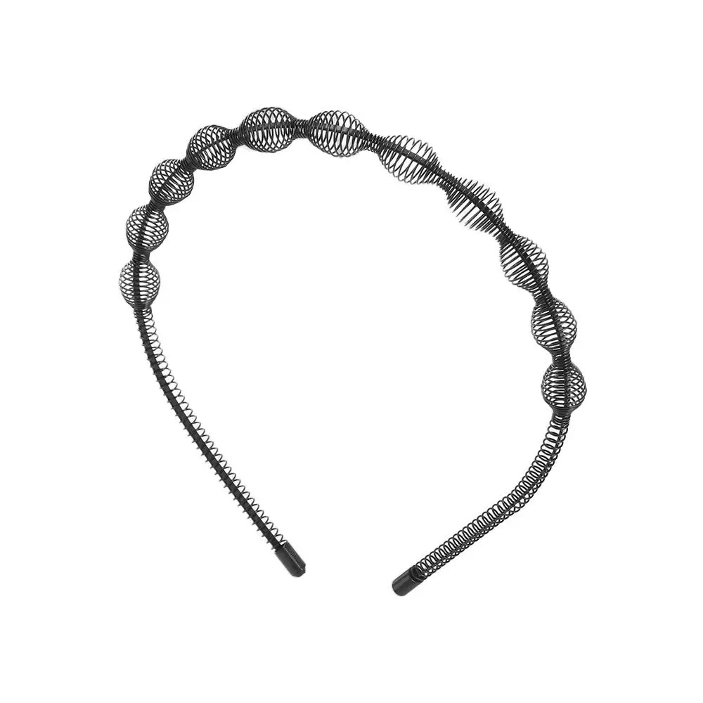 

Elegnat Cross Wave Shape Headband Double Layer Simple Thin Metal Hair Hoop Headwear Hair Accessories Men Hair Bands Daily