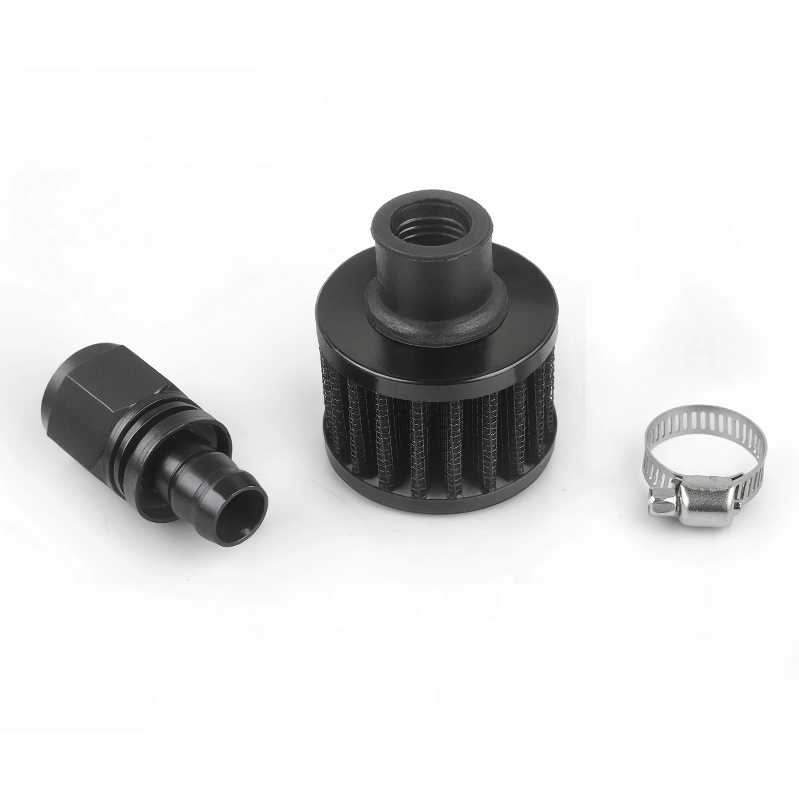 Kit universel de filtre d'admission d'air froid pour petite moto, 15mm, couvercle de ventilation de carter de manivelle, reniflard avec extrémités de tuyau à pression droite AN10