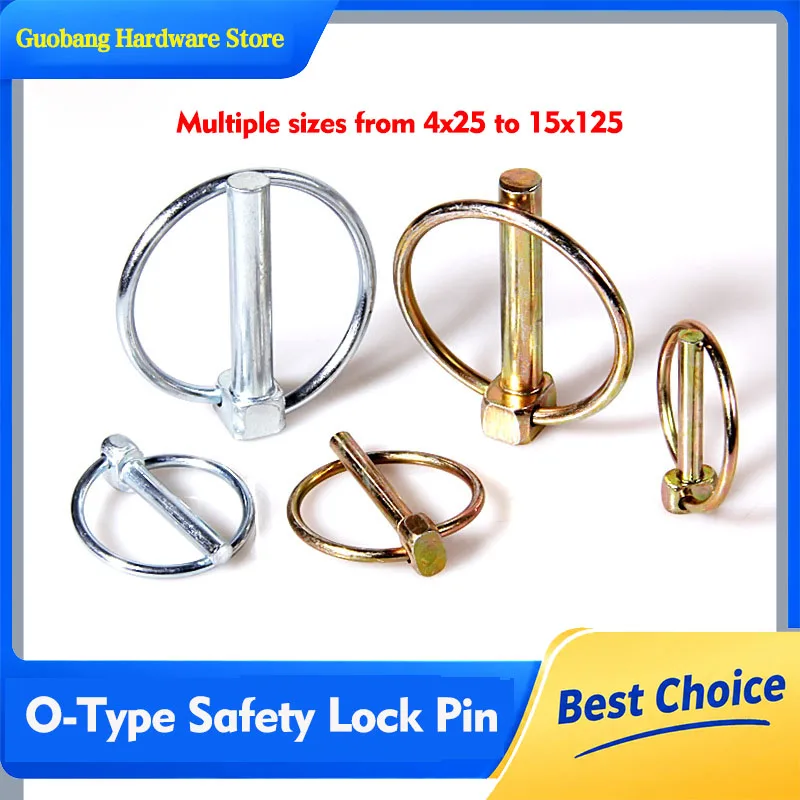 Safety Lock Pin O Type Spring Cotter Pin Tractor Trailer Hitch Lynch Pin Assortment 4mm-15mm Farm Machinery Hardware