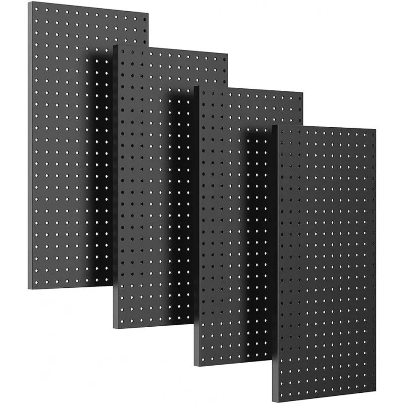 

4 Pcs Metal Pegboard Wall Panels, Peg Boards for Garage Tool Storage